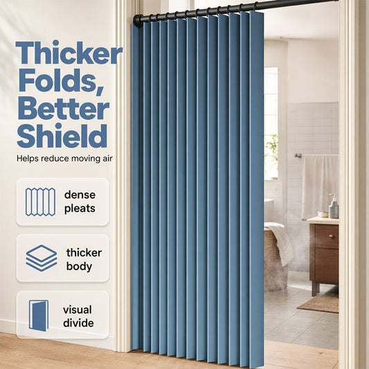 55% OFF🔥No-Drill Magnetic Accordion Door Curtain Set