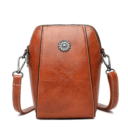 👛 Women Handmade Leather Crossbody Phone Bag – Lightweight Small Purse for Essentials, Fits Phone, Cards & Keys 🛍️✨