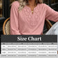 💗Limited time special price - £11.99💕Lace-Trim V-Neck Blouse – Breathable Fabric & Flattering Drape