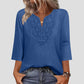 💗Limited time special price - £11.99💕Lace-Trim V-Neck Blouse – Breathable Fabric & Flattering Drape