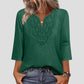 💗Limited time special price - £11.99💕Lace-Trim V-Neck Blouse – Breathable Fabric & Flattering Drape