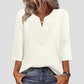 💗Limited time special price - £11.99💕Lace-Trim V-Neck Blouse – Breathable Fabric & Flattering Drape