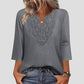💗Limited time special price - £11.99💕Lace-Trim V-Neck Blouse – Breathable Fabric & Flattering Drape