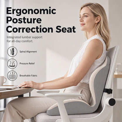 🎉 2026 Sale — Over 47,300 Sold!🪑 Ergonomic Memory Foam Seat Cushion with Back Support
