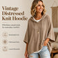 2026 Must-Have🔥👚🌟 Oversized Knit Hoodie with Drawstring
