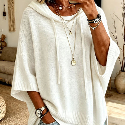 2026 Must-Have🔥👚🌟 Oversized Knit Hoodie with Drawstring