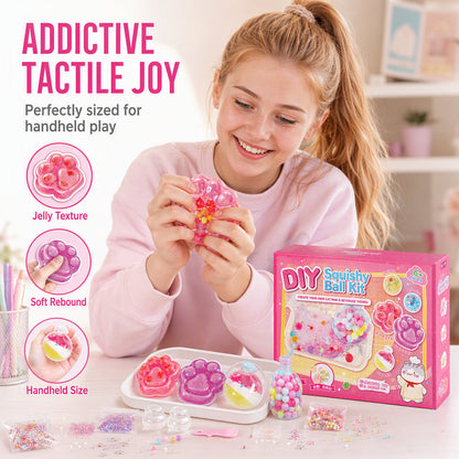 🔥2026 HOT SALE🥳💞50K+ SOLD! 🐱🧊 50% OFF! DIY Fried Ice Squishy Toy Kit – Cat claw design, crystal clear squishy fun.🎨✨