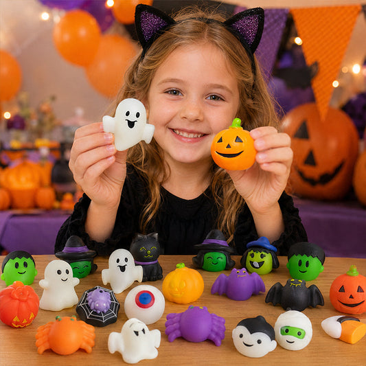 🎃 LIMITED-TIME 50% OFF! ✨ Halloween Squishy Toy Set Washable & Reusable – Party Favors, Trick-or-Treat, Soft TPR 👻