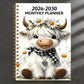 ⚡50% OFF! Almost Gone💥🐮Highland Cow (2026-2030) 5-year Calendar 📅  annual calendar planning, month labels