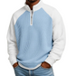 🔥Limited time offer 50% OFF✨Men's Waffle Knit Quarter Zip T-Shirt