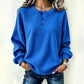 🎉 This Week's Special Sales - 60% OFF ✨ Women's Casual Waffle Knit Sweatshirt Loose Long‑Sleeve Button Neck Pullover