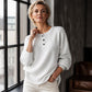 🎉 This Week's Special Sales - 60% OFF ✨ Women's Casual Waffle Knit Sweatshirt Loose Long‑Sleeve Button Neck Pullover