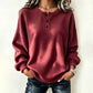 🎉 This Week's Special Sales - 60% OFF ✨ Women's Casual Waffle Knit Sweatshirt Loose Long‑Sleeve Button Neck Pullover