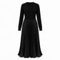 🌸LAST DAY SALE - 50% OFF!!✨ Effortless Elegance | Women's Pleated Round-Neck Maxi Dress 🌟