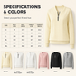 ⏳ Limited Time 50% Off! 🎉Women’s Half-Zip Cable Knit Sweatshirt