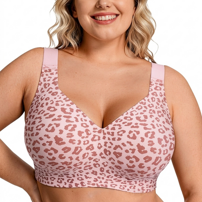 ⚡Last Day Sale - 60% OFF💕Women's Leopard Print Wireless Push-Up Bra