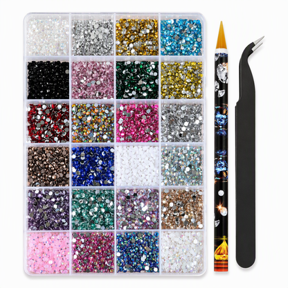 🔥Hot Sale 50% OFF🔥💎 24-Grid Nail Art Rhinestone Set — Sparkle Like Never Before! ✨